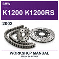 2002 BMW K1200 K1200RS Workshop Service & Repair Manual
