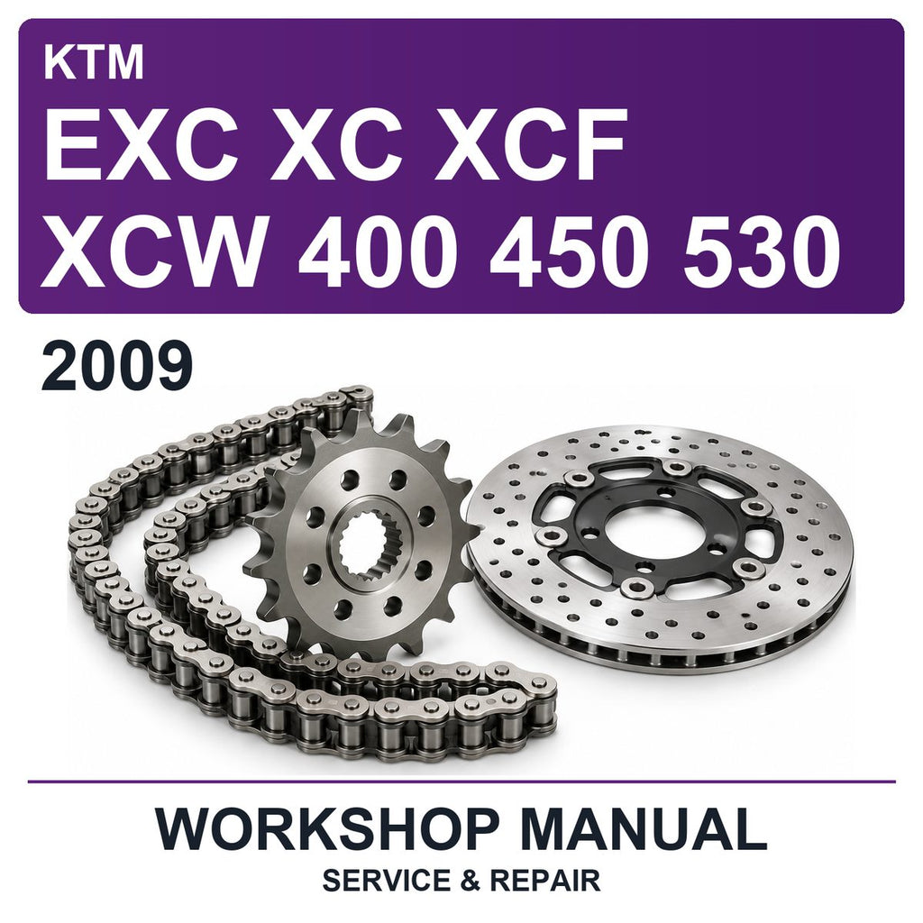 2009 KTM EXC XC XCF XCW 400 450 530 Workshop Service & Repair Manual