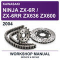2004 Kawasaki Ninja ZX-6R / ZX-6RR ZX636 ZX600 Workshop Service & Repair Manual