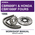 1996 Honda CBR600F1 & Honda CBR1000F Fours Workshop Service & Repair Manual
