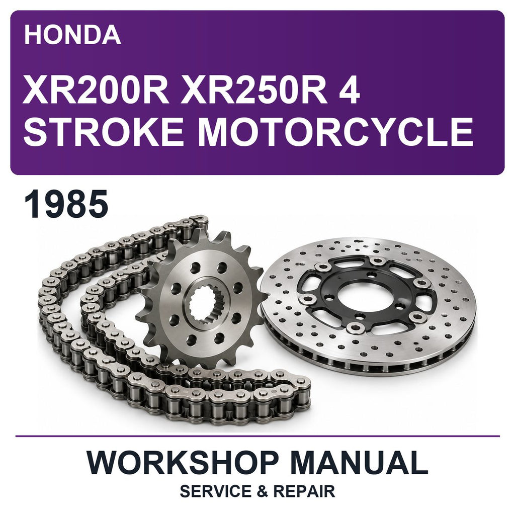 1985 Honda XR200R XR250R 4 Stroke Motorcycle Workshop Service & Repair Manual