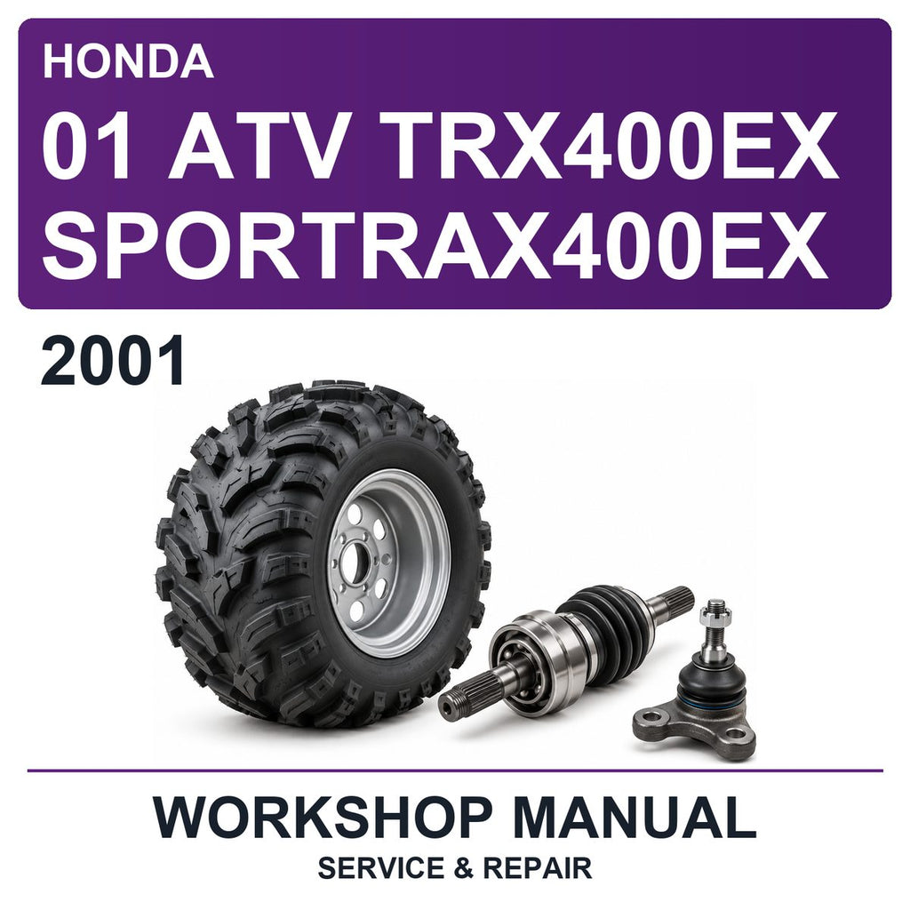 2001 Honda 01 ATV TRX400EX SPORTRAX400EX Workshop Service & Repair Manual