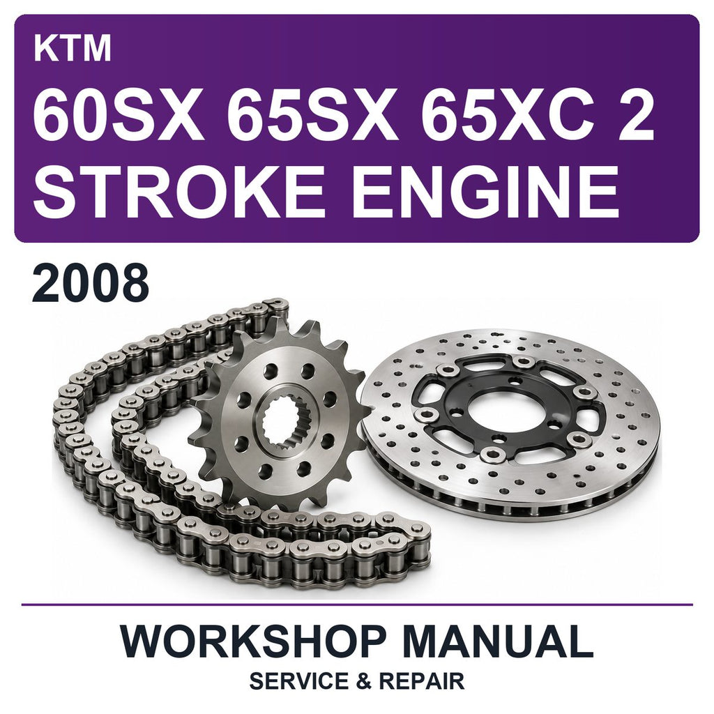 2008 KTM 60SX 65SX 65XC 2 Stroke Engine Workshop Service & Repair Manual