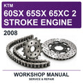 2008 KTM 60SX 65SX 65XC 2 Stroke Engine Workshop Service & Repair Manual