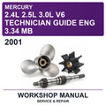 2001 Mercury 2.4L 2.5L 3.0L V6 Technician Guide ENG 3.34 MB Workshop Service & Repair Manual
