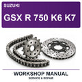 Suzuki GSX R 750 K6 K7 Workshop Service & Repair Manual