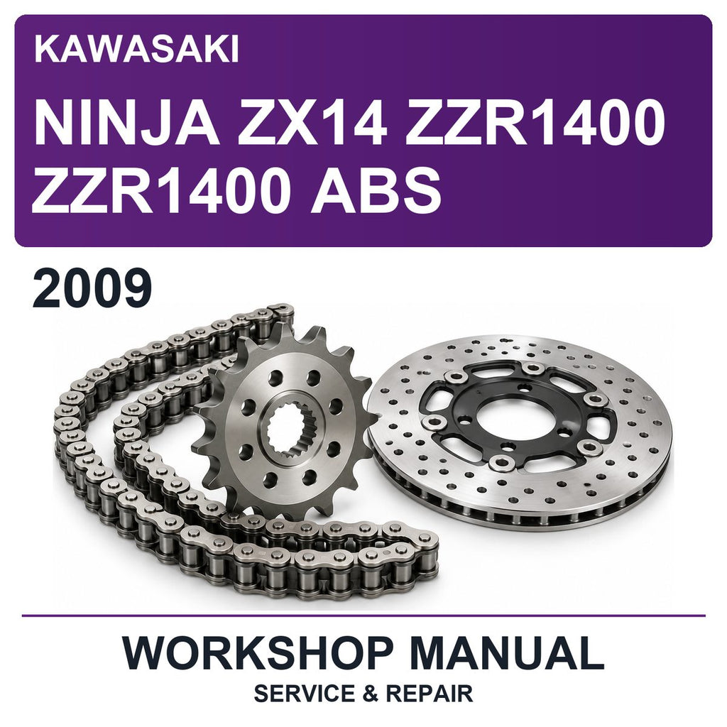 2009 Kawasaki Ninja ZX14 ZZR1400 ZZR1400 ABS Workshop Service & Repair Manual
