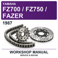 1987 Yamaha FZ700 / FZ750 / Fazer Workshop Service & Repair Manual