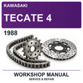 1988 Kawasaki Tecate 4 Workshop Service & Repair Manual