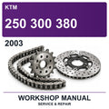 2003 KTM 250 300 380 Workshop Service & Repair Manual