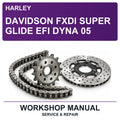 Harley Davidson Fxdi Super Glide EFI Dyna 05 Workshop Service & Repair Manual