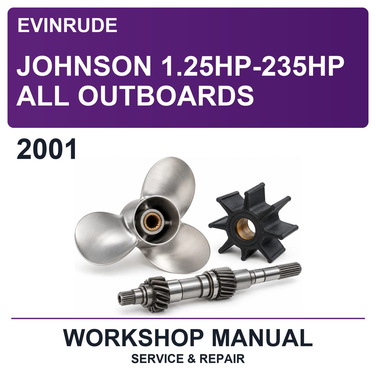2001 Evinrude Johnson 1.25HP-235HP All Outboards Workshop Service & Repair Manual