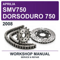 2008 Aprilia SMV750 Dorsoduro 750 Workshop Service & Repair Manual