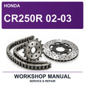 Honda CR250R 02-03 Workshop Service & Repair Manual