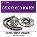 Suzuki GSX R 600 K4 K5 Workshop Service & Repair Manual