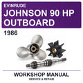 1986 Evinrude Johnson 90 HP Outboard Workshop Service & Repair Manual