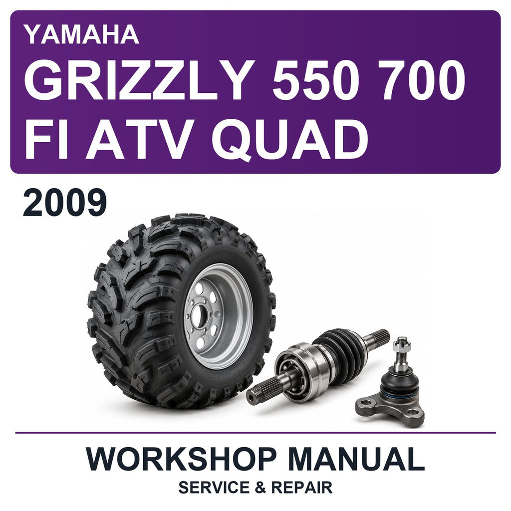 2009 Yamaha Grizzly 550 700 FI ATV Quad Workshop Service & Repair Manual