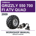 2009 Yamaha Grizzly 550 700 FI ATV Quad Workshop Service & Repair Manual
