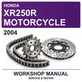 2004 Honda XR250R Motorcycle Workshop Service & Repair Manual