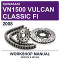 2008 Kawasaki VN1500 Vulcan Classic Fi Workshop Service & Repair Manual