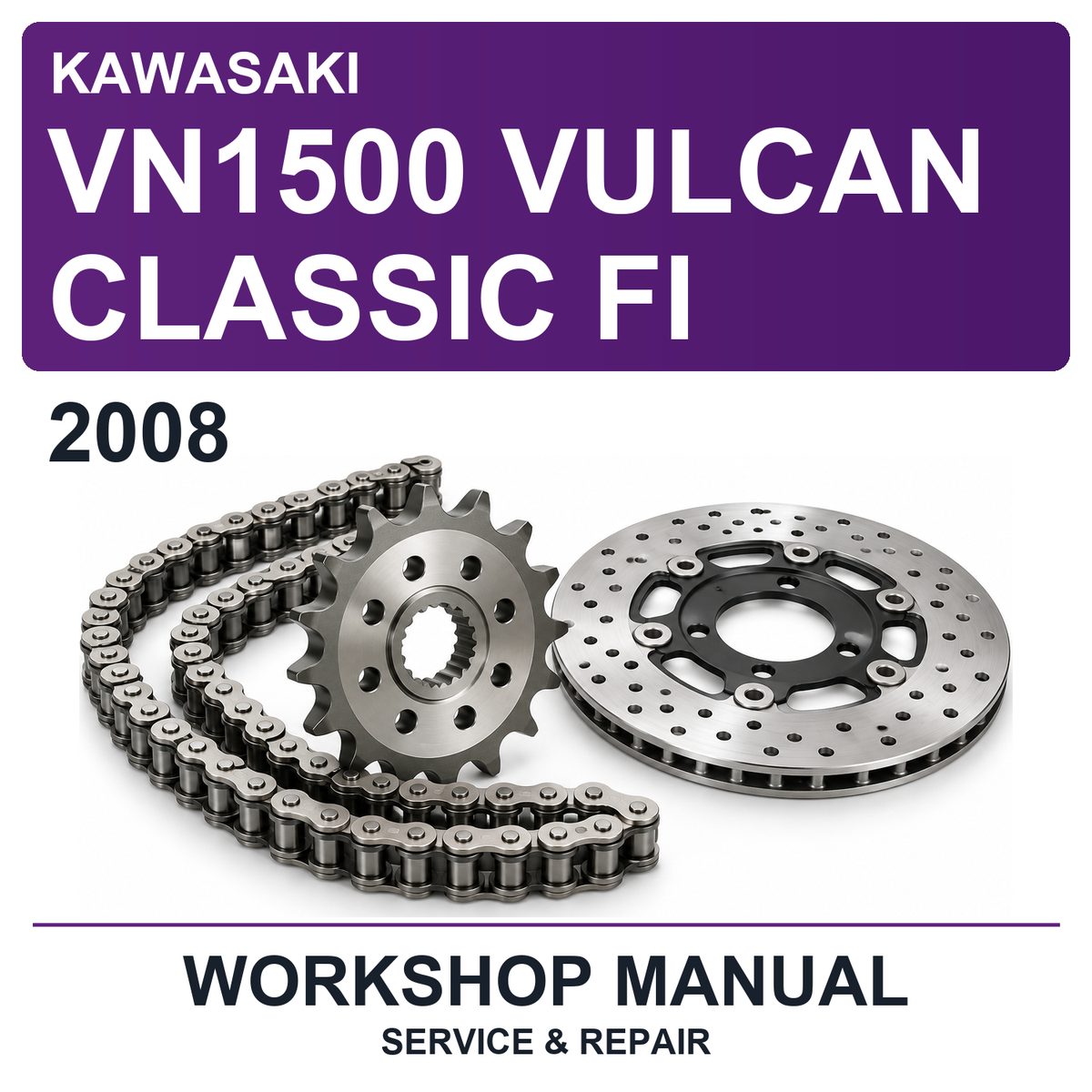 2008 Kawasaki VN1500 Vulcan Classic Fi Workshop Service & Repair Manual