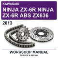 2013 Kawasaki Ninja ZX-6R Ninja ZX-6R ABS ZX636 Workshop Service & Repair Manual