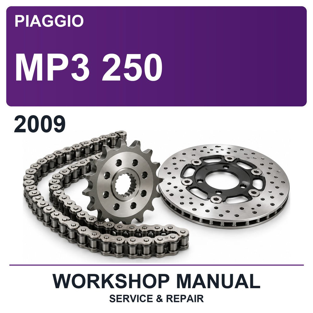 2009 Piaggio MP3 250 Workshop Service & Repair Manual