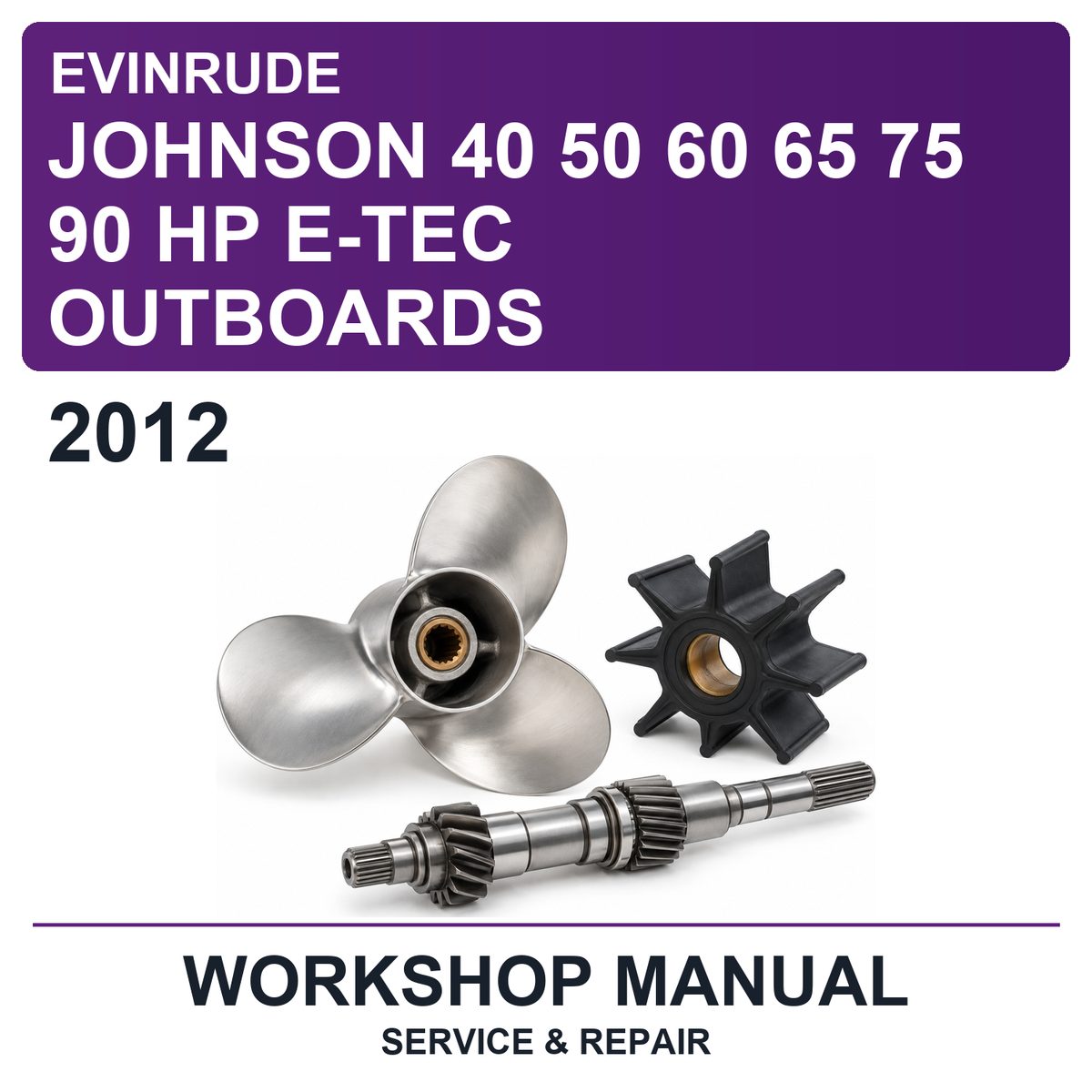 2012 Evinrude Johnson 40 50 60 65 75 90 HP E-TEC Outboards Workshop Service & Repair Manual
