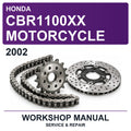 2002 Honda CBR1100XX Motorcycle Workshop Service & Repair Manual