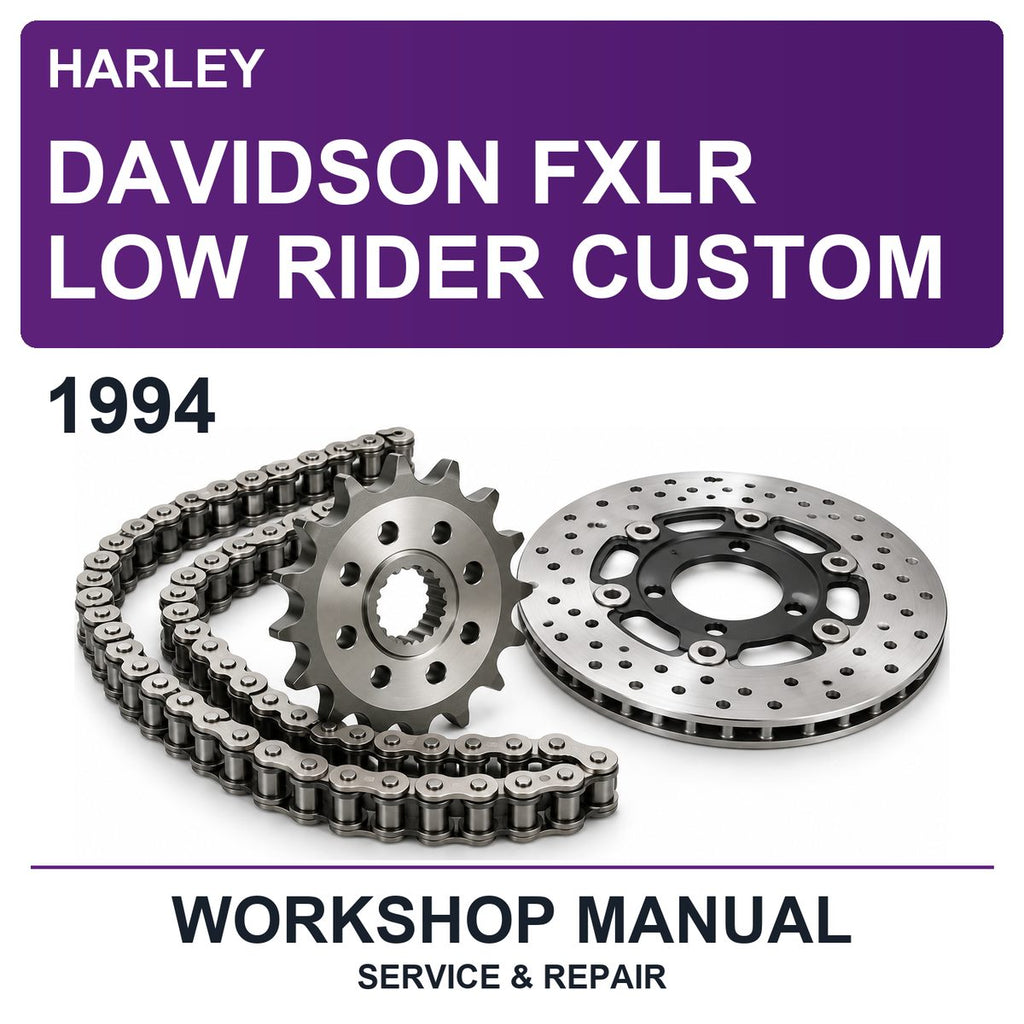 1994 Harley Davidson Fxlr Low Rider Custom Workshop Service & Repair Manual