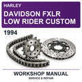 1994 Harley Davidson Fxlr Low Rider Custom Workshop Service & Repair Manual