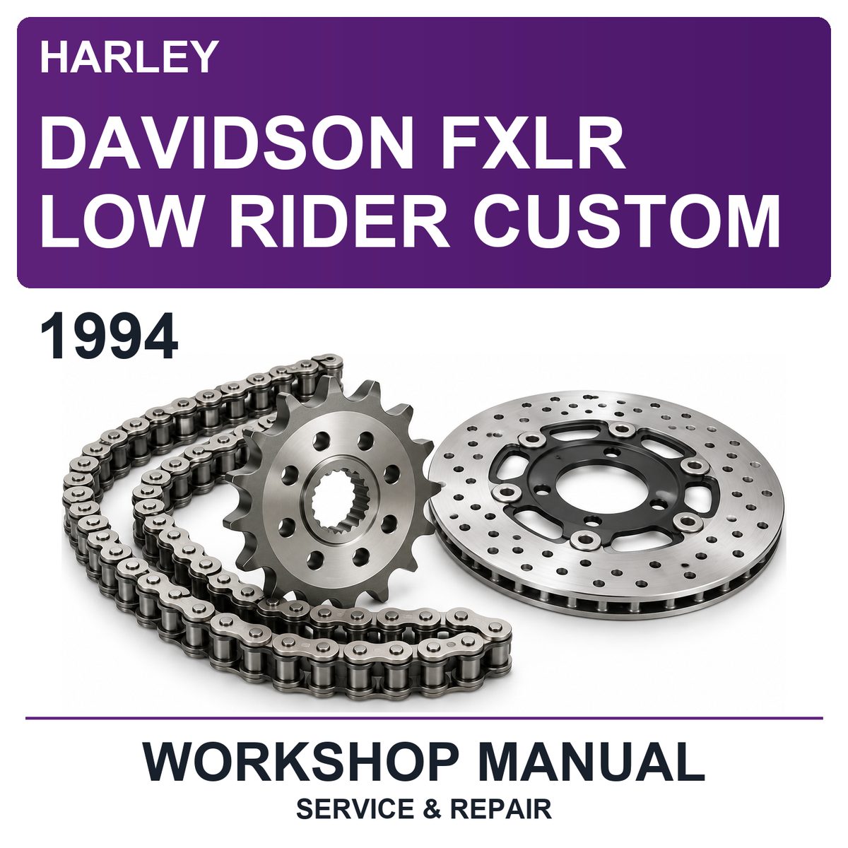 1994 Harley Davidson Fxlr Low Rider Custom Workshop Service & Repair Manual