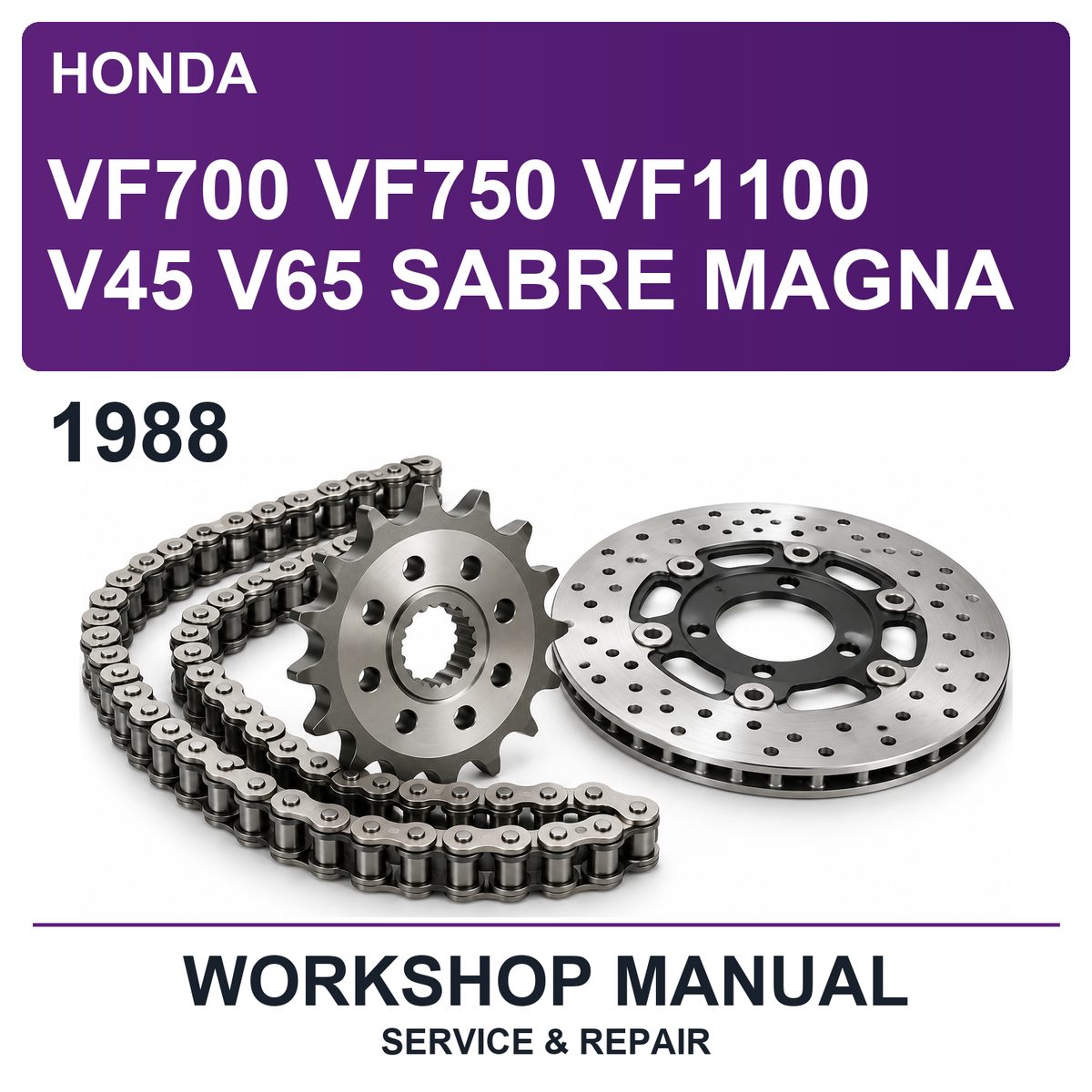 1988 Honda VF700 VF750 VF1100 V45 V65 Sabre Magna Workshop Service & Repair Manual