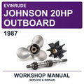 1987 Evinrude Johnson 20HP Outboard Workshop Service & Repair Manual