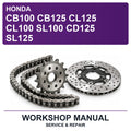 Honda CB100 CB125 CL125 CL100 SL100 CD125 SL125 Workshop Service & Repair Manual