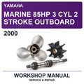 2000 Yamaha Marine 85HP 3 Cyl 2 Stroke Outboard Workshop Service & Repair Manual