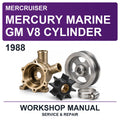 1988 Mercury Mercruiser Marine GM V8 Cylinder Workshop Service & Repair Manual