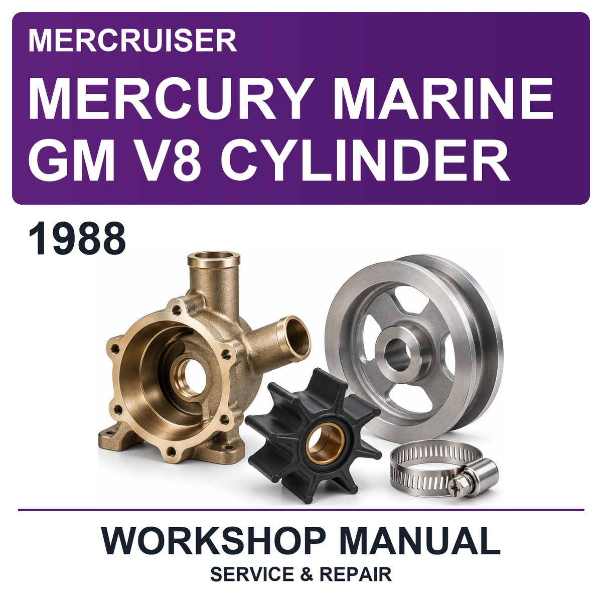 1988 Mercury Mercruiser Marine GM V8 Cylinder Workshop Service & Repair Manual