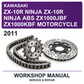 2011 Kawasaki ZX-10R Ninja ZX-10R Ninja ABS ZX1000JBF ZX1000KBF Motorcycle Workshop Service & Repair Manual