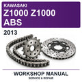 2013 Kawasaki Z1000 Z1000 ABS Workshop Service & Repair Manual