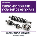 Yamaha Rhino 450 YXR45F YXR450F 06-09 YXR45 Workshop Service & Repair Manual