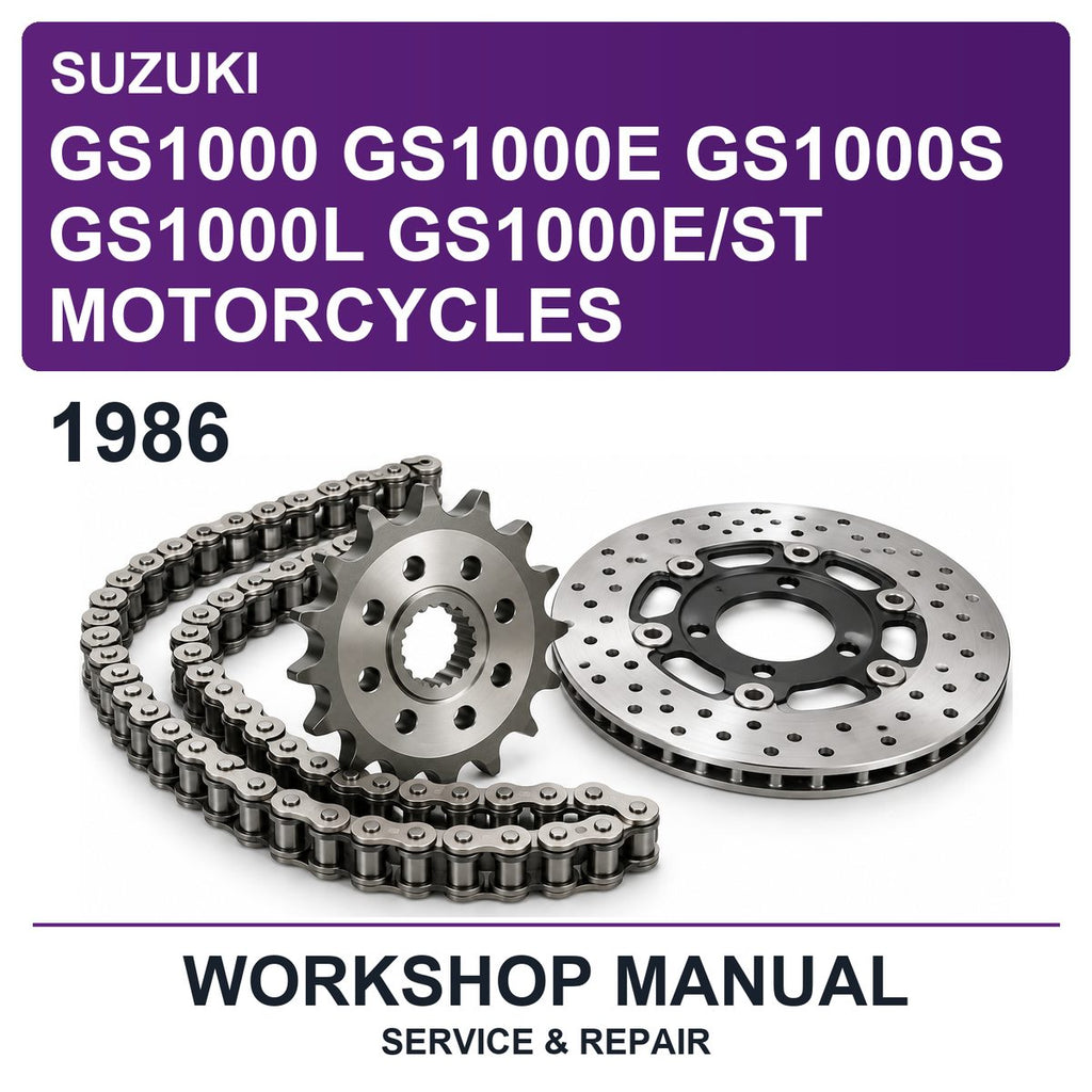 1986 Suzuki GS1000 GS1000E GS1000S GS1000L GS1000E/ST Motorcycles Workshop Service & Repair Manual