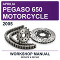 2005 Aprilia Pegaso 650 Motorcycle Workshop Service & Repair Manual