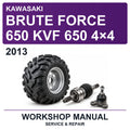 2013 Kawasaki Brute Force 650 KVF 650 4×4 Workshop Service & Repair Manual