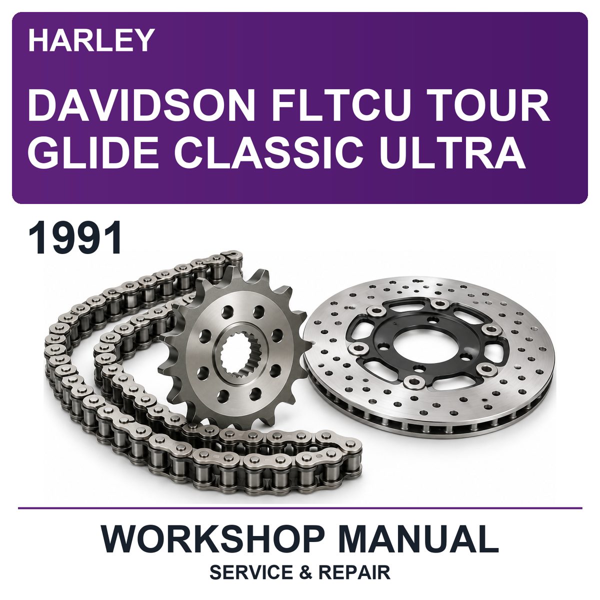 1991 Harley Davidson Fltcu Tour Glide Classic Ultra Workshop Service & Repair Manual