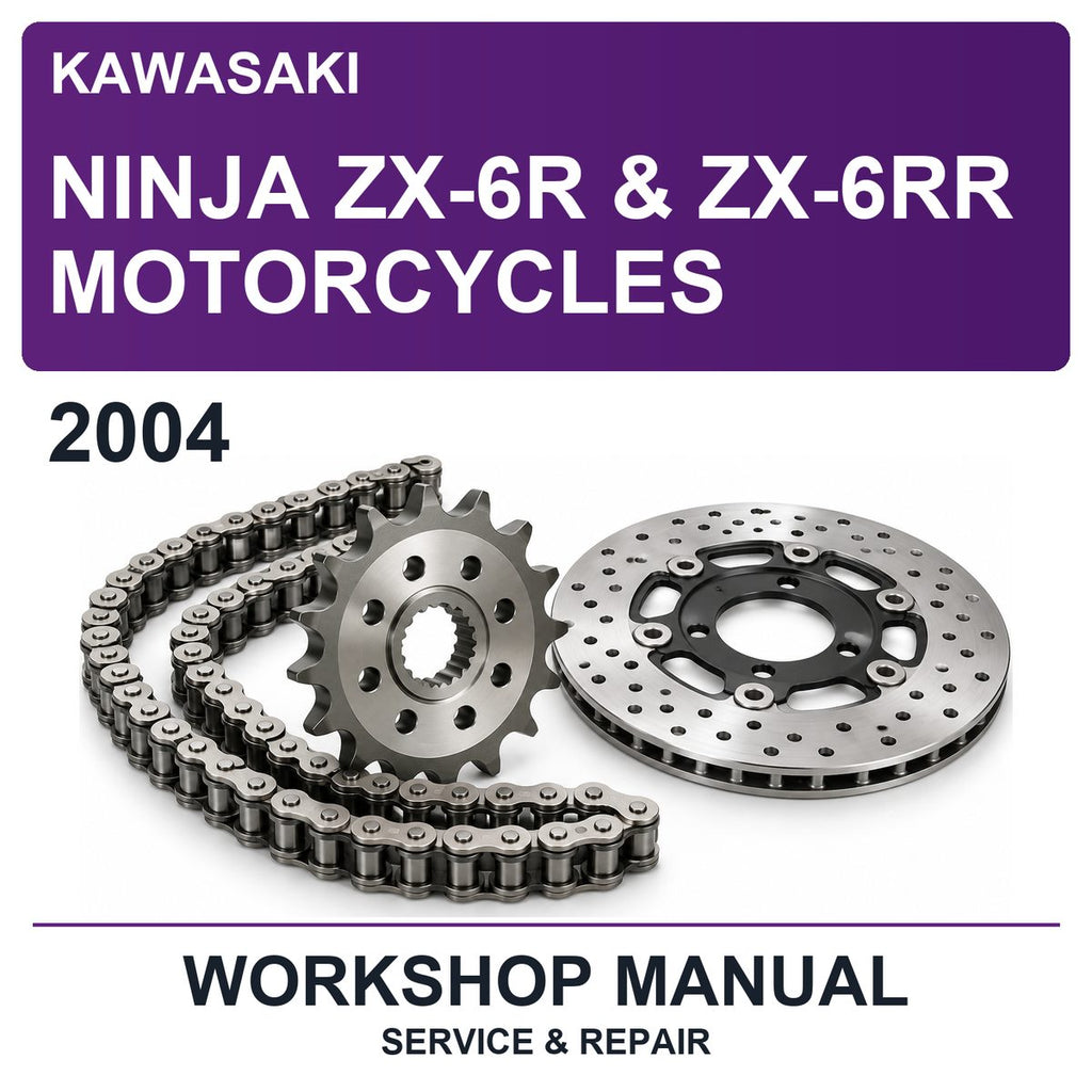 2004 Kawasaki Ninja ZX-6R & ZX-6RR Motorcycles Workshop Service & Repair Manual
