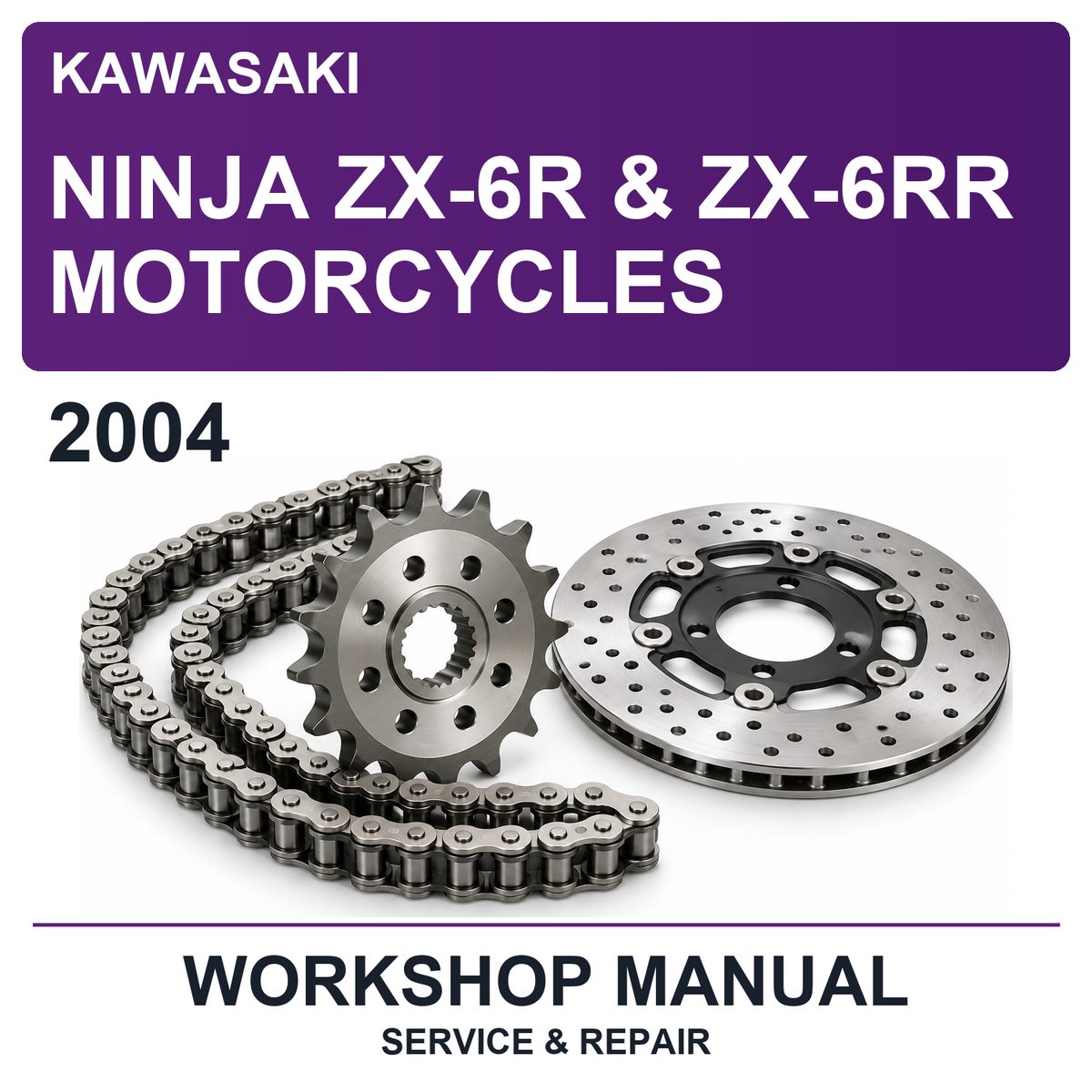 2004 Kawasaki Ninja ZX-6R & ZX-6RR Motorcycles Workshop Service & Repair Manual
