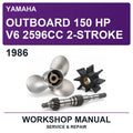 1986 Yamaha Outboard 150 Hp V6 2596CC 2-Stroke Workshop Service & Repair Manual