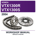 2004 Honda VTX1300R VTX1300S Workshop Service & Repair Manual