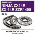 2013 Kawasaki Ninja ZX14R ZX-14R ZZR1400 Workshop Service & Repair Manual